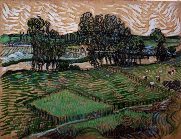 オワーズ川にかかる橋のある風景 フィンセント・ファン・ゴッホ Oil Paintings